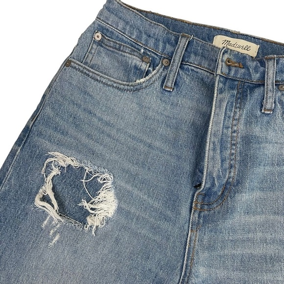 Madewell Classic Straight Leg Distressed Jeans Sz 28 - Picture 7 of 15
